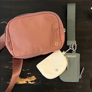 lululemon athletica everywhere belt bag and dual pouch wristlet